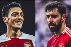 Giờ còn ai dám nói Bruno Fernandes không bằng Mesut Ozil?